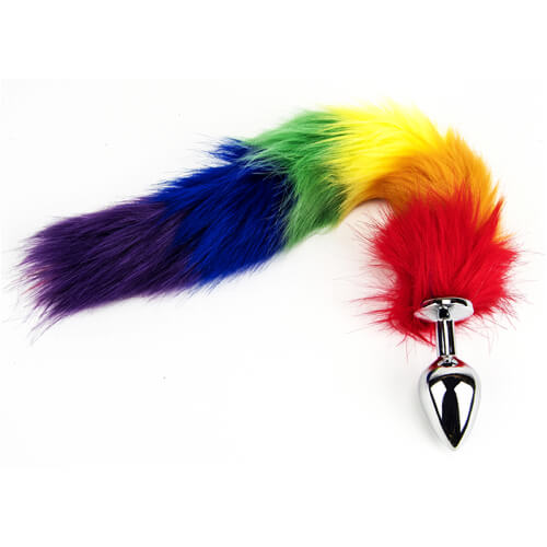 n10780-furry-fantasy-rainbow-tail-butt-plug_1 Gay Sex Toys