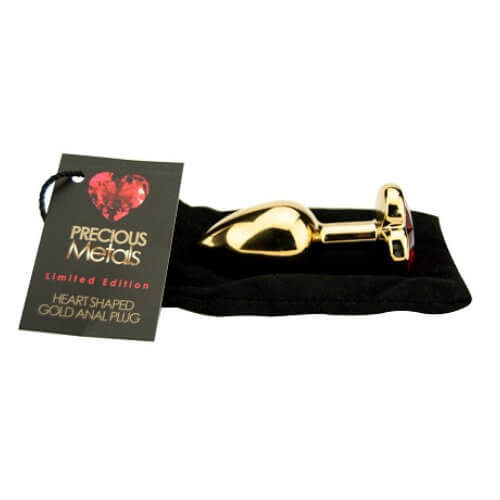 Precious Metals Heart Shaped Butt Plug