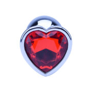 Precious Metals Silver Heart Shaped Butt Plug